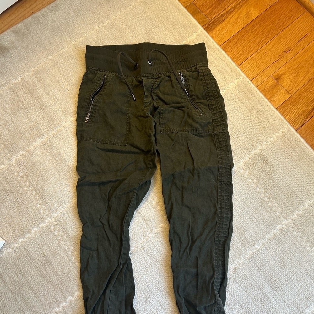 Athleta Dark Green Relaxed Pants